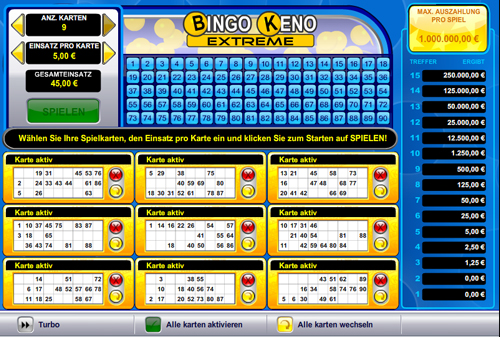 bingo keno extreme casino spiel im casino club
